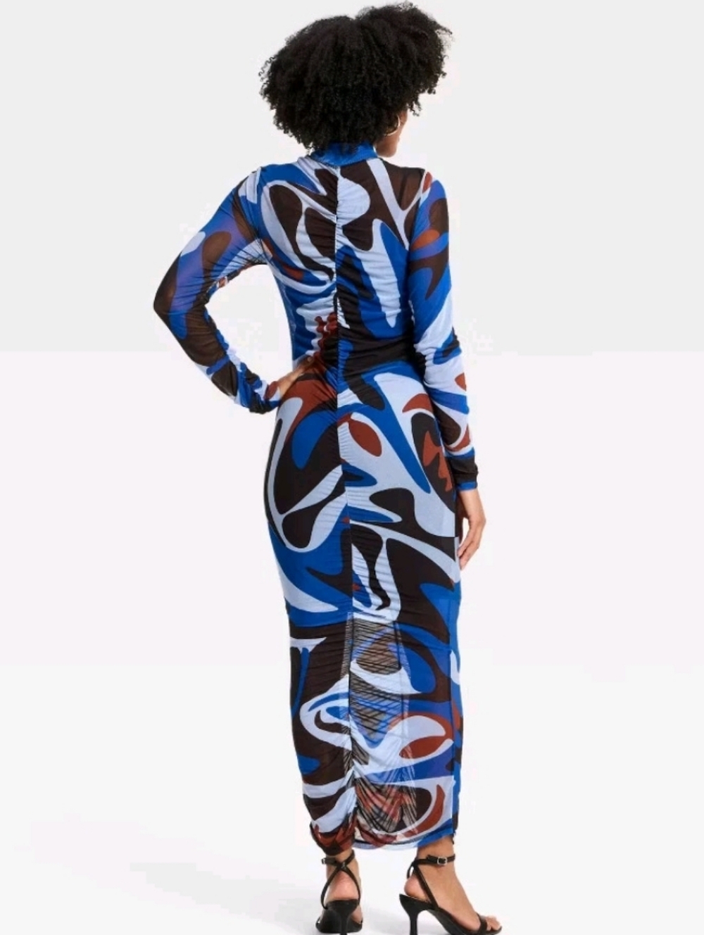 Women's Black History Month Long Sleeve Mesh Maxi Dress Target XS - Picture 10 of 10